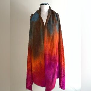 Art of Cloth Multicolor Gradient Women's Duster Sweater